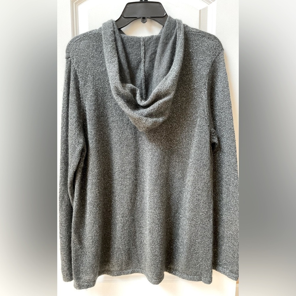 Jones New York Silver/Grey Hooded Sweater - Picture 5 of 5
